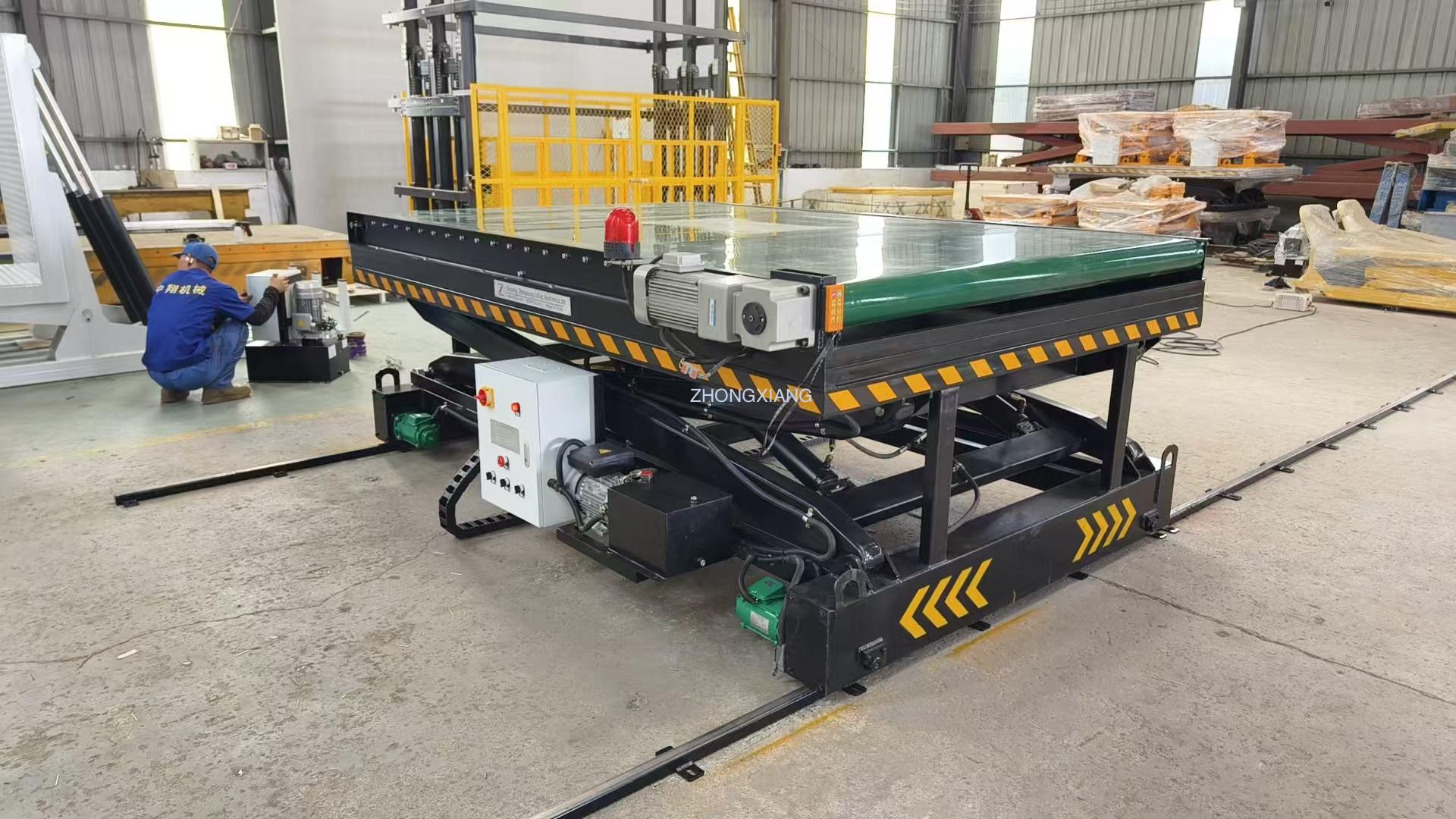 Newly designed transportation lifting platform（10-meter track material conveying production line）